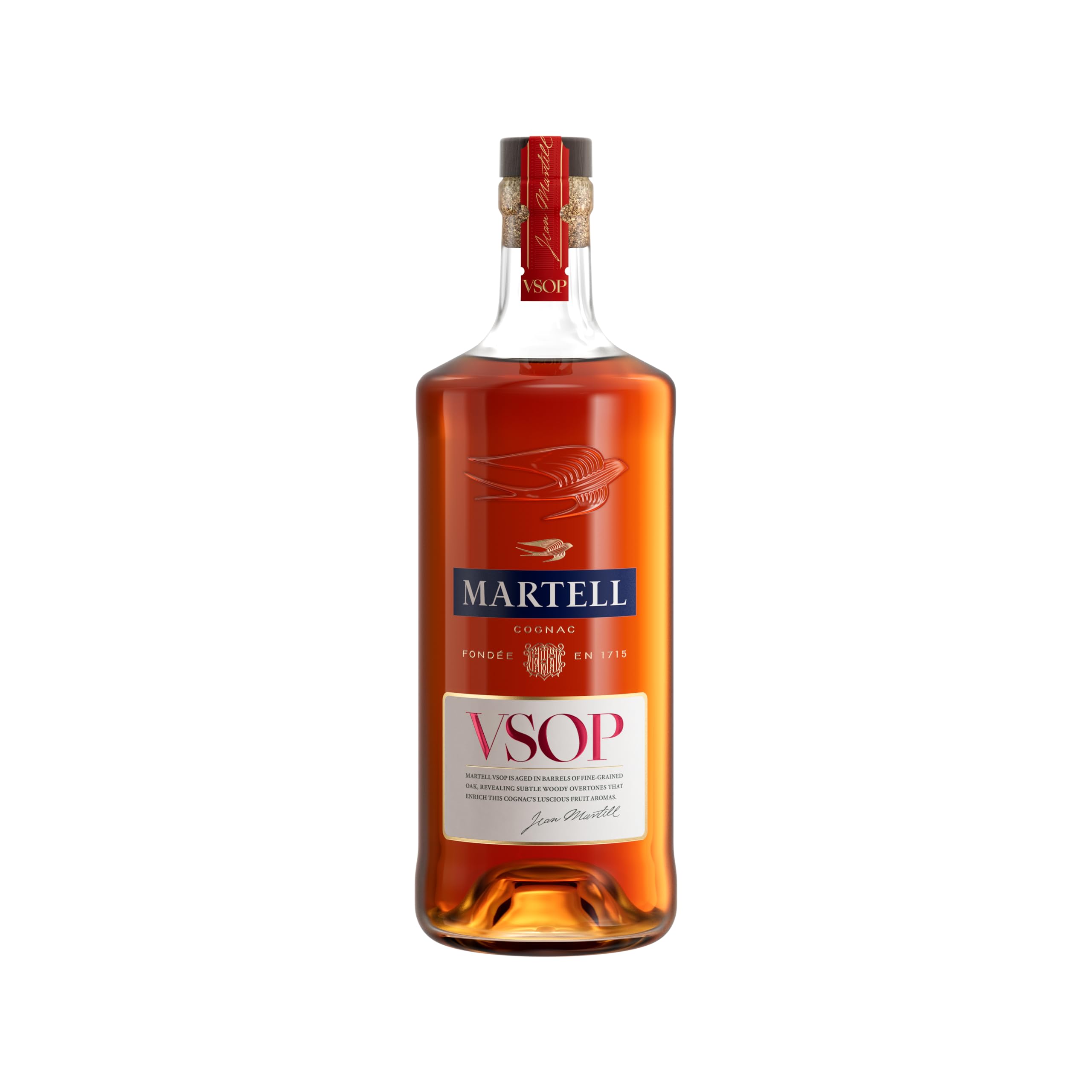 Martell VSOP Aged Cognac - 40% Alkoholgehalt, Tronçais-Eichen-Fässer, Bernsteinfarben, 0,7l Flasche