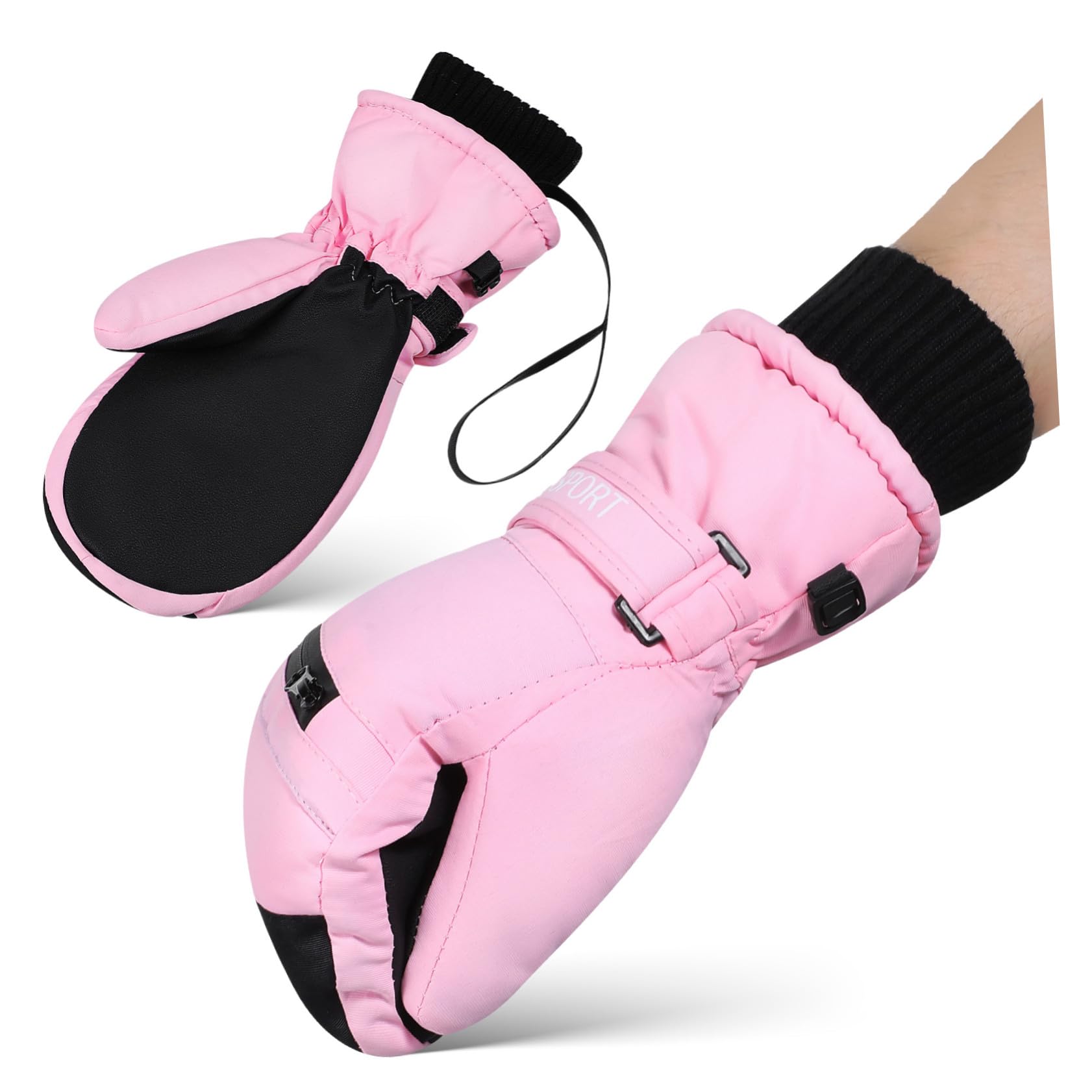 Didiseaon Guantes Térmicos Impermeables para Mujer Resistentes al Viento con Función Táctil Cálidos y Flexibles para Esquí Senderismo y Actividades Talla Azul