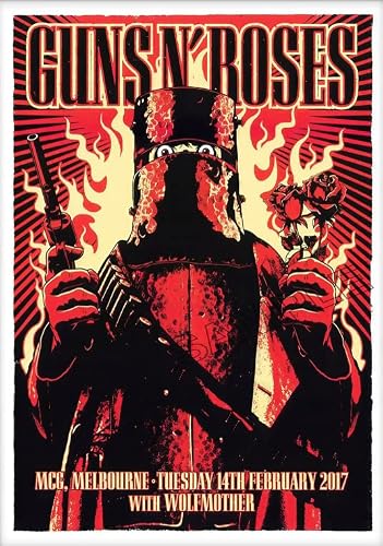 Image of Guns N' Roses Poster Vintage Rock Band Heavy Metal Punk Wall Art Picture A4