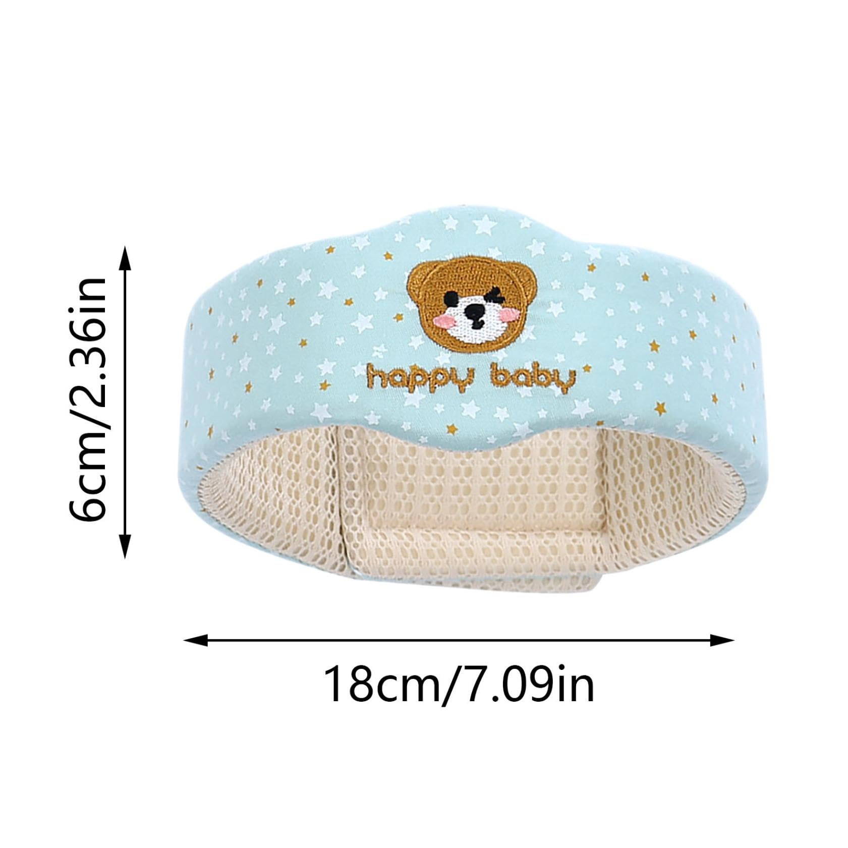 Casque Bebe Antichoc Protection,Casque Bébé Anti Choc,Protection de tête anti-chute pour bébé,Casque Protection Bebe,Casque Anti Chute Bebe,Ajustable,Convient Aux Enfants De 6 à 36 Mois (18x6cm)