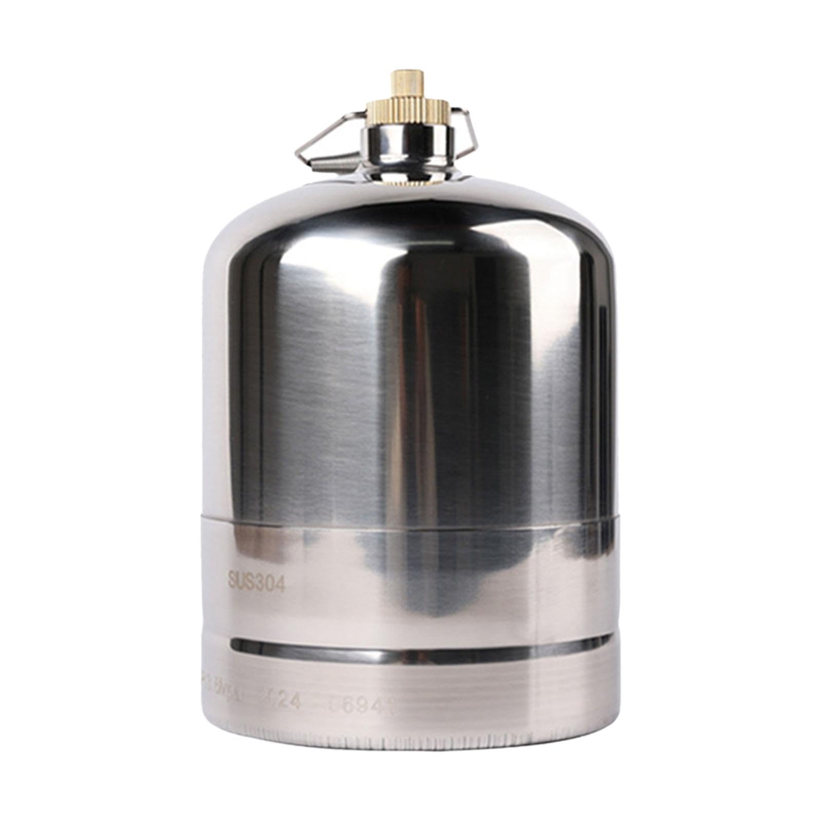 Camping Gas Fuel Canister Empty Refillable for Gas BBQ Outdoor Cooking Silver 4L