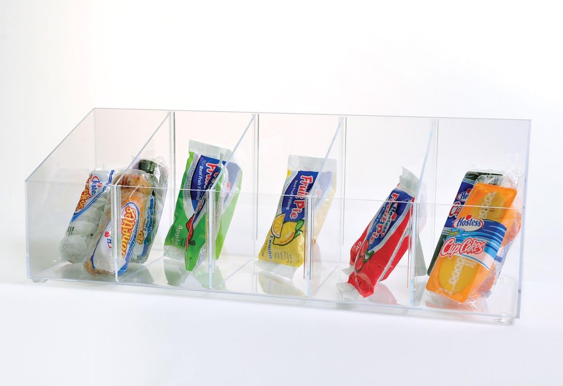 Choice Acrylic Displays 30" Wide Divided Bins with Adjustable compartments in Continental USA