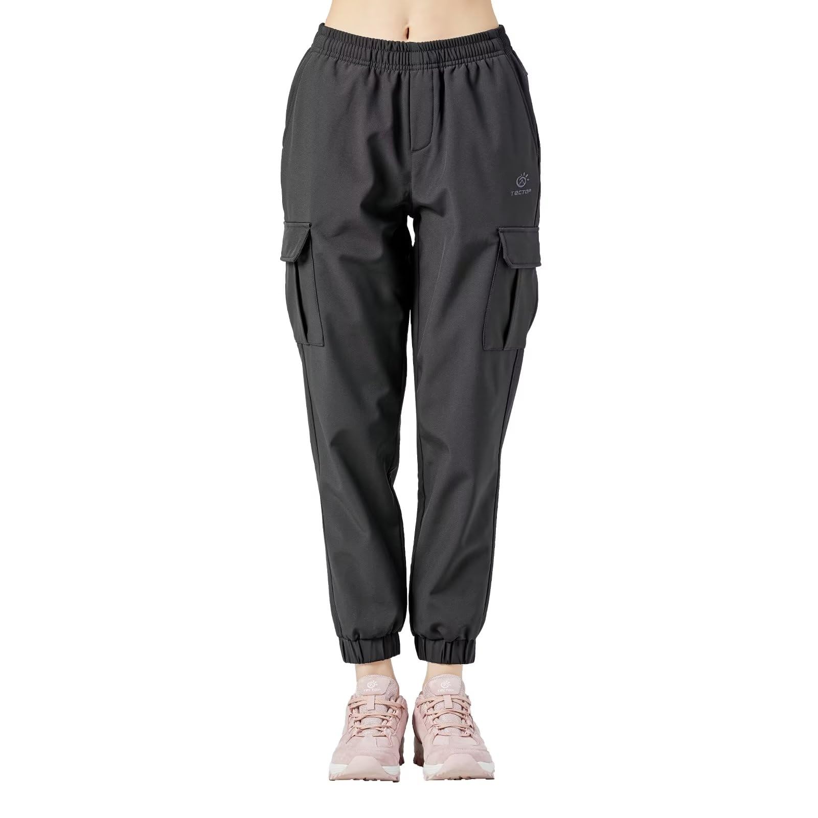 tectopWomen's Waterproof Hiking Slim Fit Pants with Fleece Lining for Winter, Snow, Ski, and Board - Soft Shell Pants