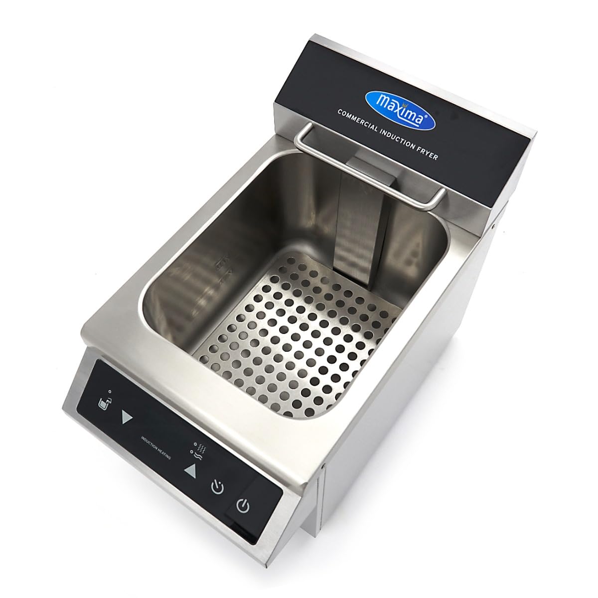 Maxima Friggitrice - 8L - 1 Cestello - Induzione - con Rubinetto di Scarico