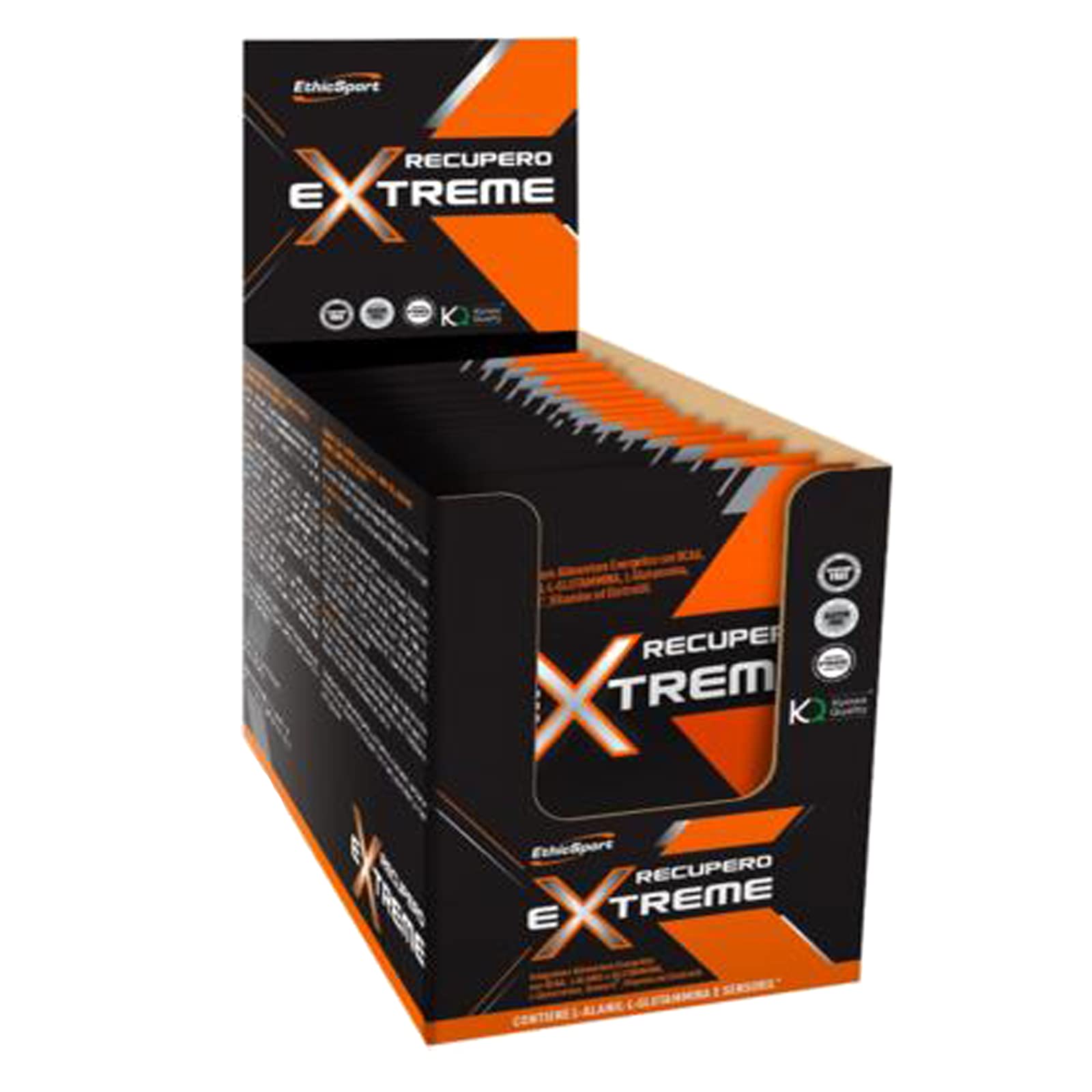 EthicSport RECUPERO EXTREME – Integratore post-workout con BCAA, Glutammina, Ala-Gln, Ashwagandha KSM-66®, carboidrati, elettroliti e vitamine – 16 buste da 50 g