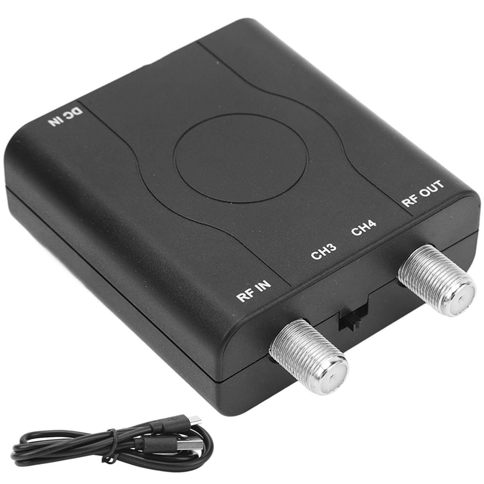 Adattatore convertitore video ad alta risoluzione, adatto per sistemi home entertainment, con adattatore modulatore di frequenza VHF controllato PLL