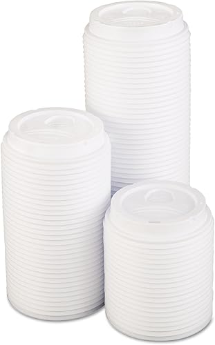 Miniatura 4 de Dixie tapa de cúpula para tazas PerfecTouch de 10-16onzas y vasos de papel de 12-20onzas, blanco (estuche de 10de paquetes, 100tapas por paquete),