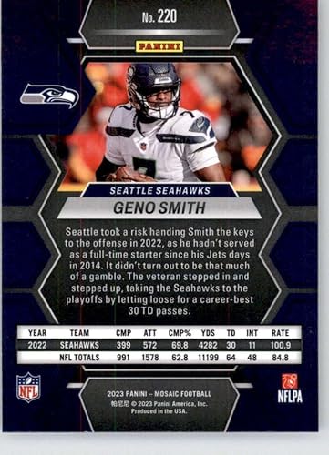 Miniatura 2 de 2023 PANINI MOSAIC #220 GENO SMITH SEATTLE SEAHAWKS FOOTBALL OFFICIAL TRADING CARD OF NFL