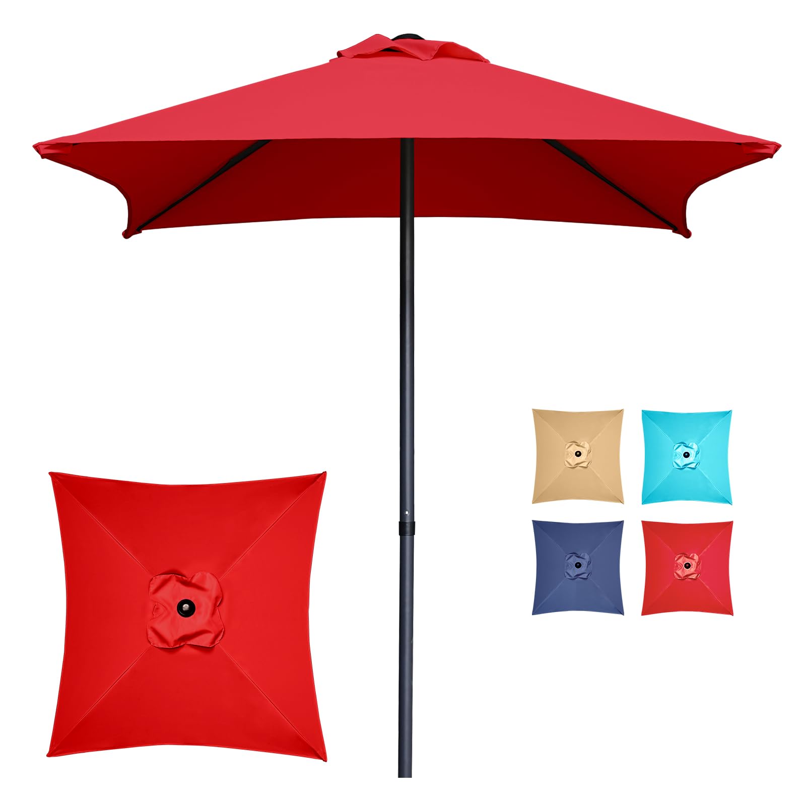 4.9ft Mini Square Patio Umbrella