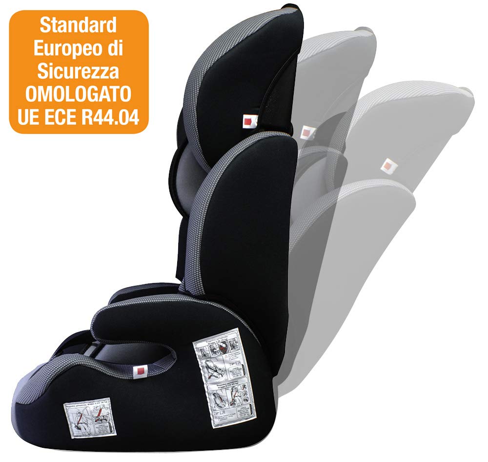 Bibo BIBO1356ALARM seggiolino antiabbandono, Grigio/Nero