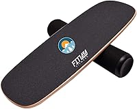 Fitlaya Fitness Wooden Balance Board Trainer - Core Strength & Balance for Surfing, Skateboarding, Snowboarding, Hockey
