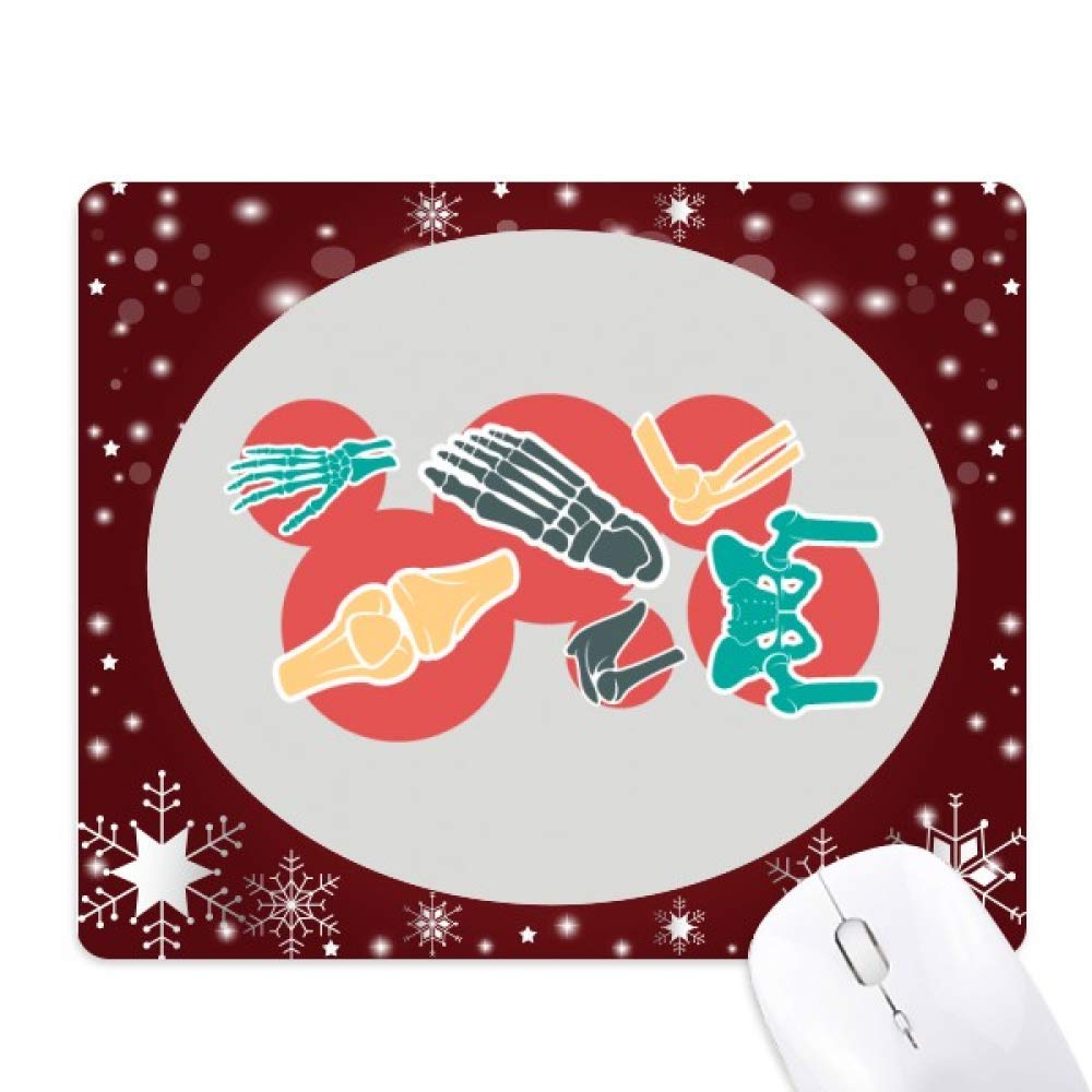 Tapis de souris structure osseuse en couleur motif flocon de neige hiver