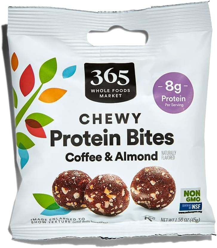 365 by Whole Foods Market, Protein Chewy Bites Coffee Almond, 1.58 Ounce (Pack of 6) image 3