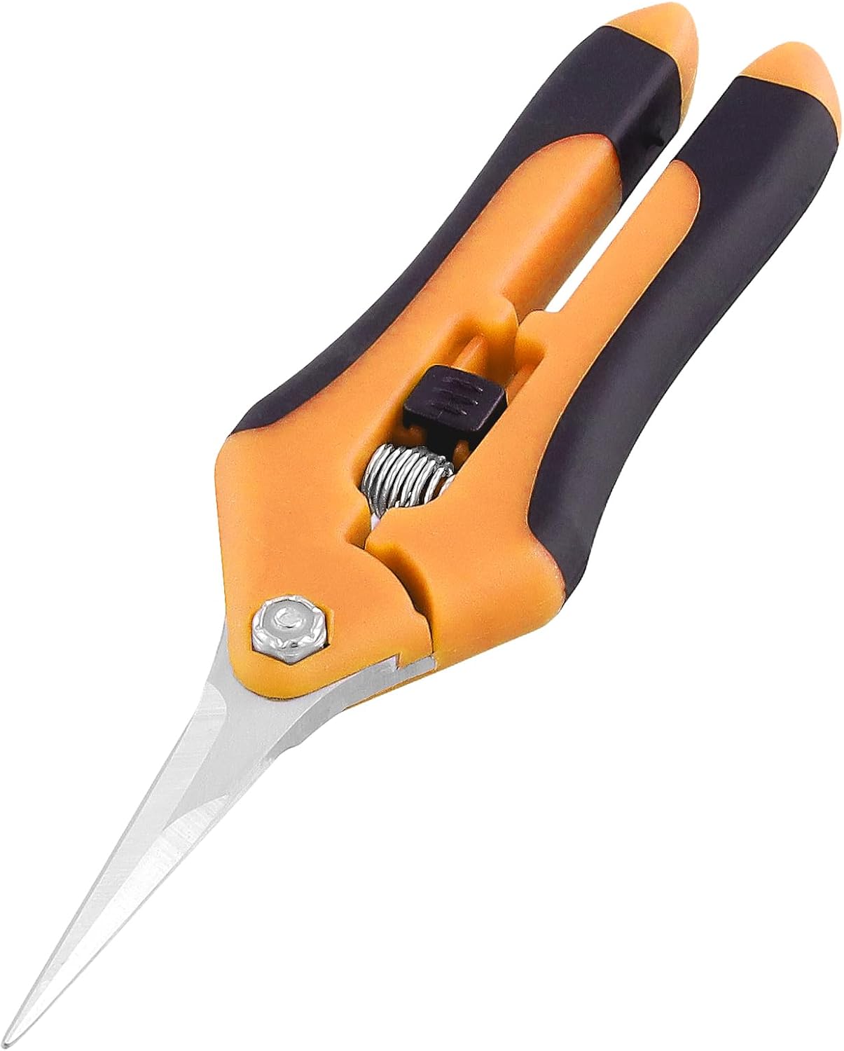 15 PCS 6.5 inch Garden Trimming Scissors, Gardening Hand Pruners with Straight Stainless Steel Precision Blades, Pruning Shears for Flowers Branches Precise Cuts, Orange