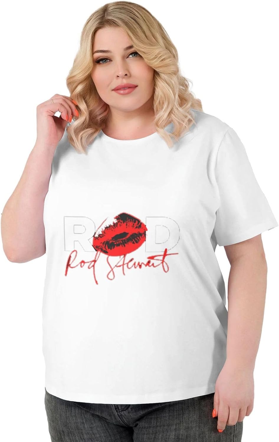 Baisacrafts Women’s Plus Size Short Sleeve Rod Stewart T-Shirt – Casual Quick-Dry Workout Tops Baisacrafts Women’s Plus Size Short Sleeve Rod Stewart T-Shirt – Casual Quick-Dry Workout Tops