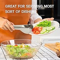 Vista 7 de Teivio - Juego de 24 utensilios grandes de acero inoxidable para servir, 8 cucharas de servir de 10", 8 cucharas ranuradas de 10" y 8 pinzas