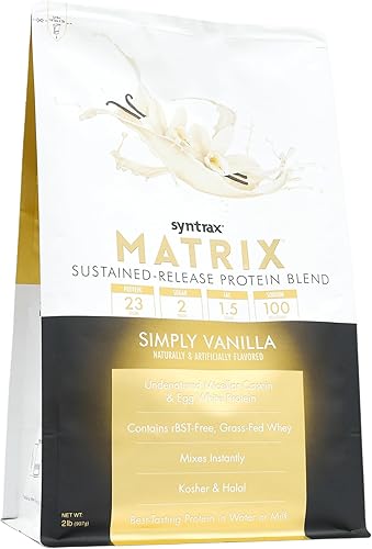 Miniatura 10 de Syntrax Nutrition Matrix Proteína en polvo, mezcla de proteínas de liberación sostenida, Tiramisu Macchiato, 2 libras