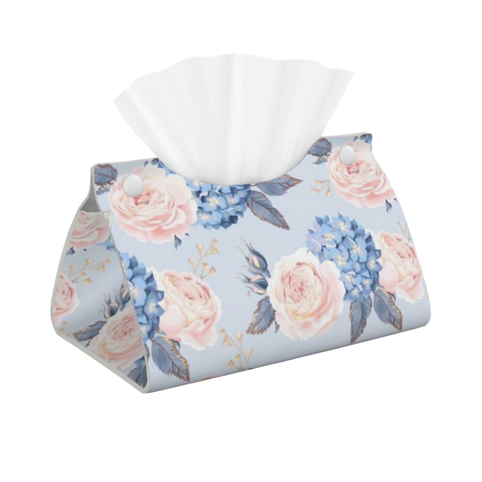 Flowers Stripe Print Long Tissue Box Cover Tissue Dispenser Box For Living Room, Office, Car, Bathroom