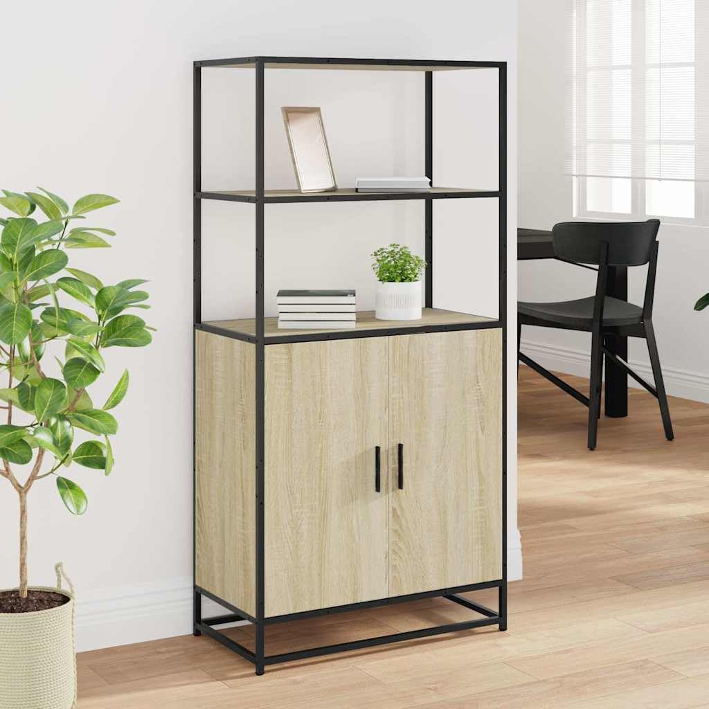 Armadio alto in rovere Sonoma, 68 x 35 x 139 cm, in metallo