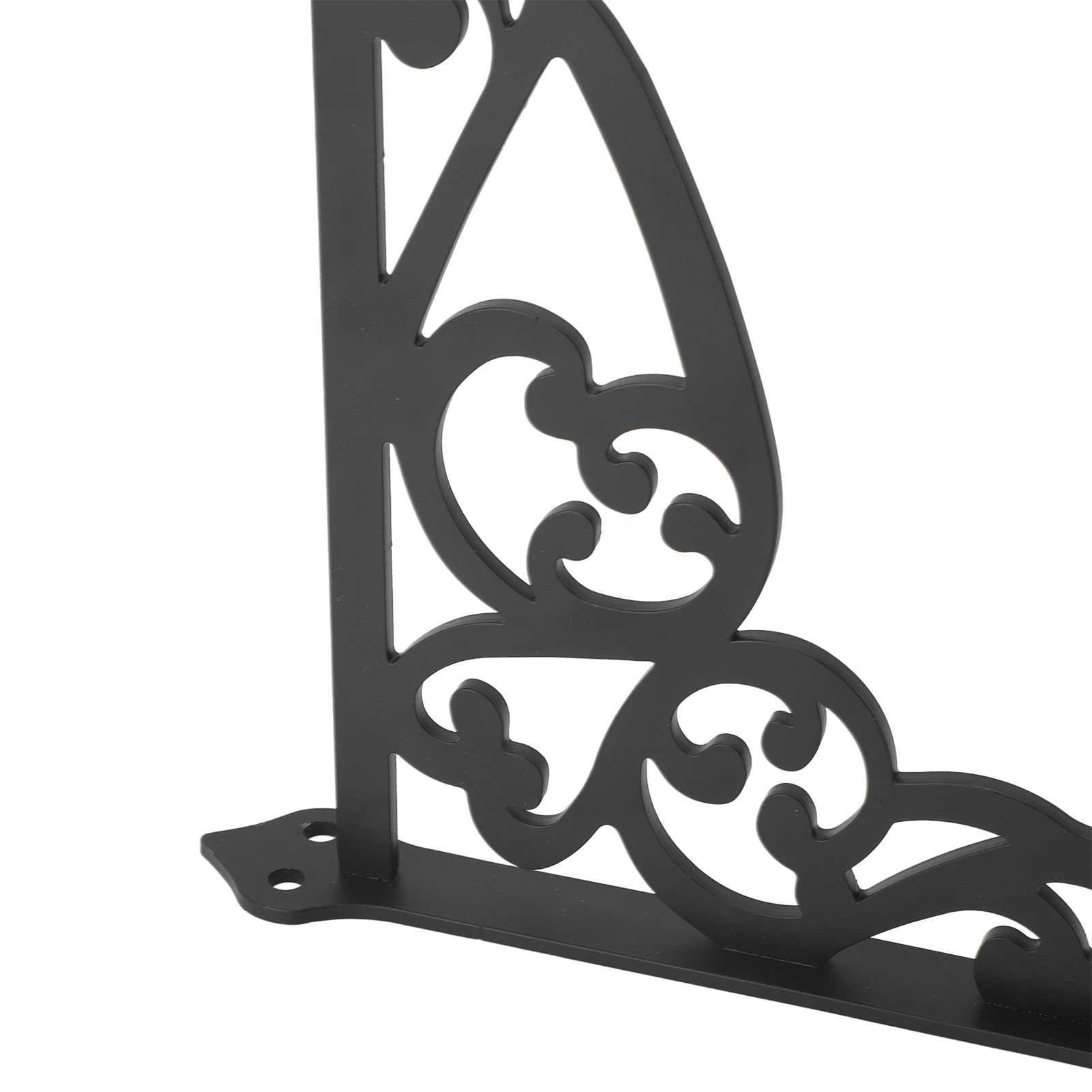 Jelquix Iron Wall Mount Plant Bracket, Black Iron Outdoor Hanging Bracket, Decorative Plant Hanger, Ideal for Bird Feeder, Lantern, Wind Chimes & Decorations