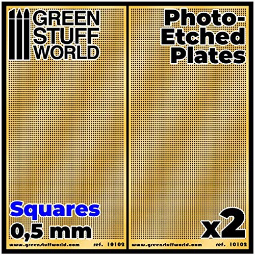 Greenstaff World Etched Mesh Plate 0.5mm Square (Small) Parts for Plastic Models GSWD-10102