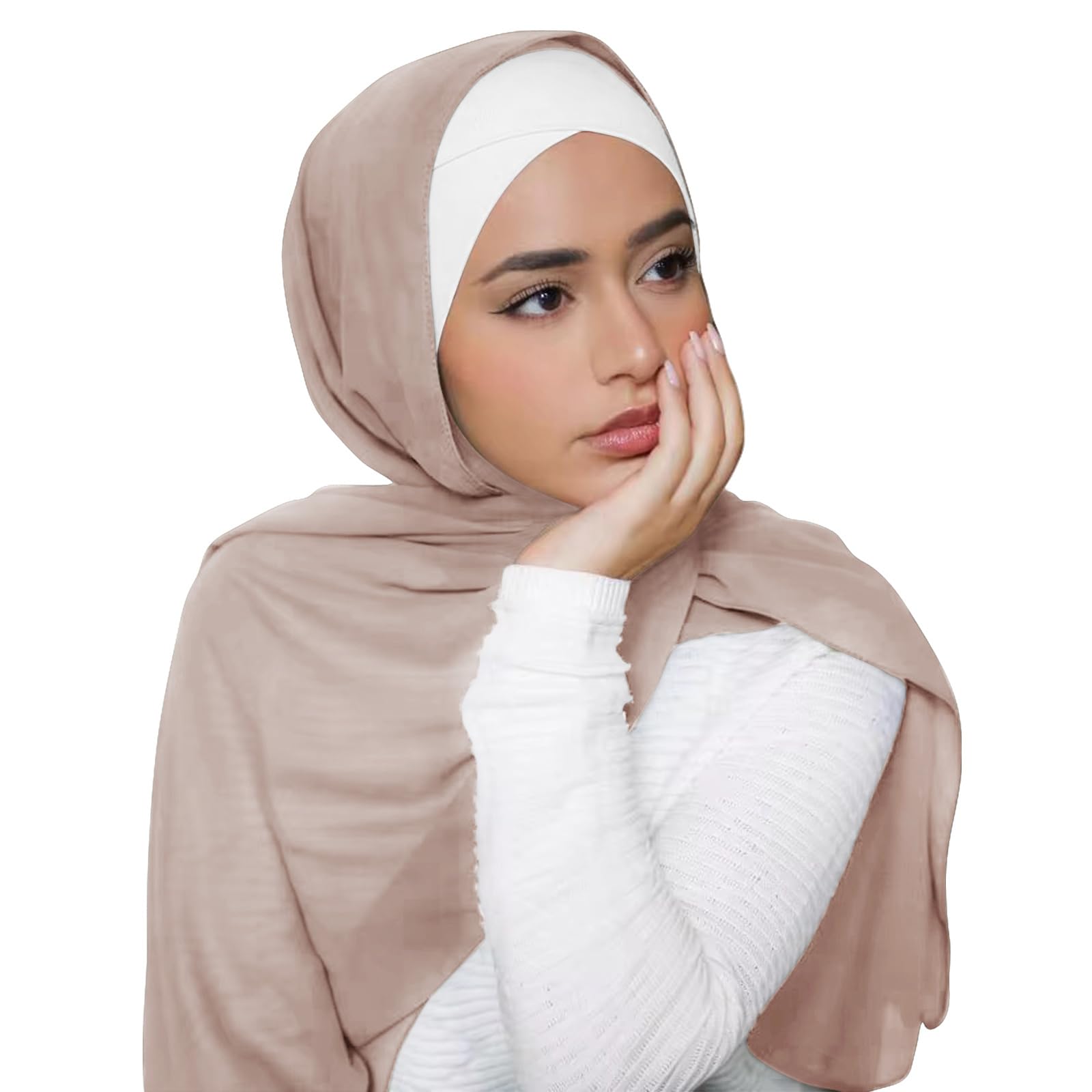 Hijab Scarf for Women Soft Cotton Muslim Jersey Hijab Head Wrap Scarves Fashion Long Scarf Shawls