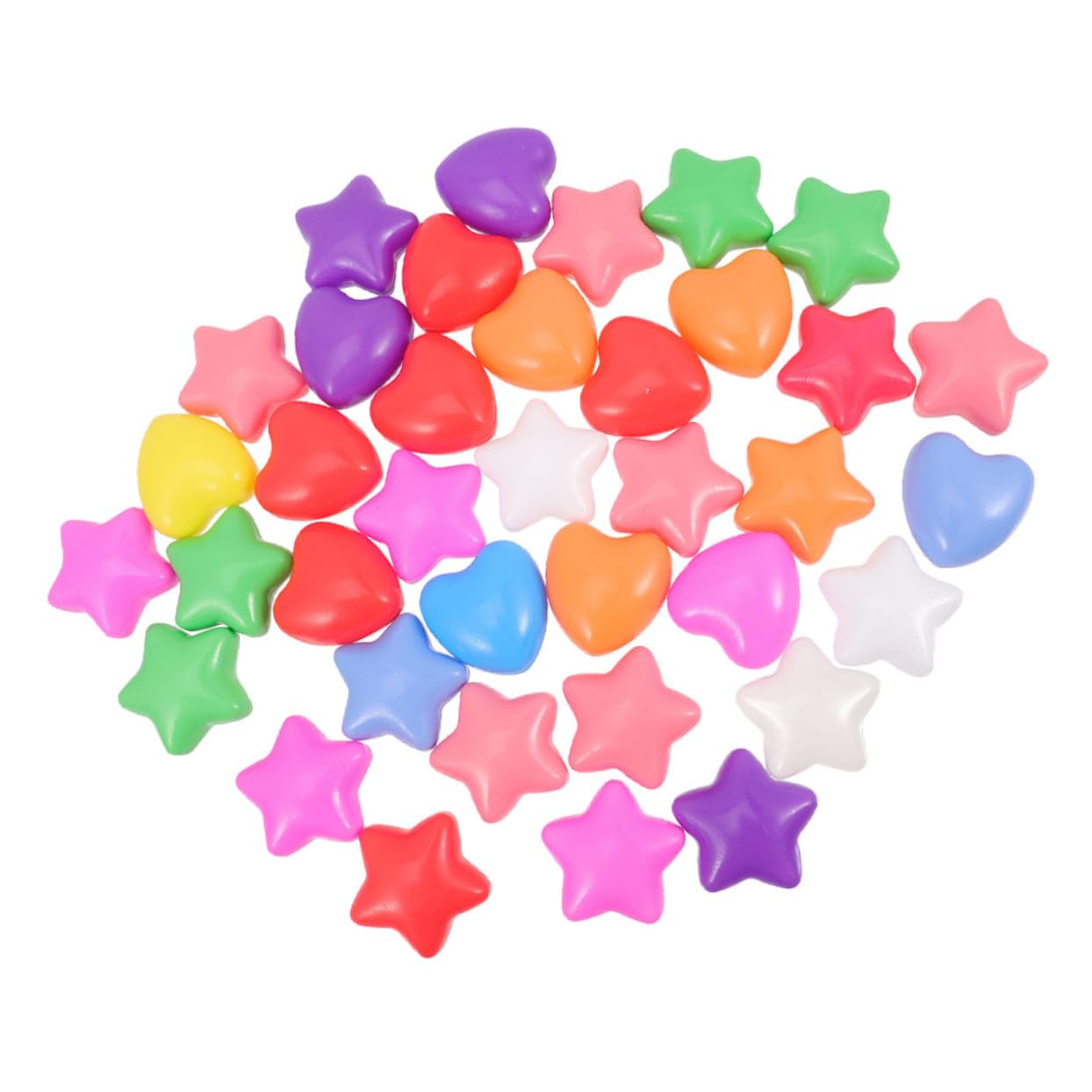 80 Bolas para Piscina en Forma de Estrella y Corazón, Hechas de PE, Ideales como Accesorios Decorativos Enseñar a Contar en Parques Infantiles y Áreas de Juegos