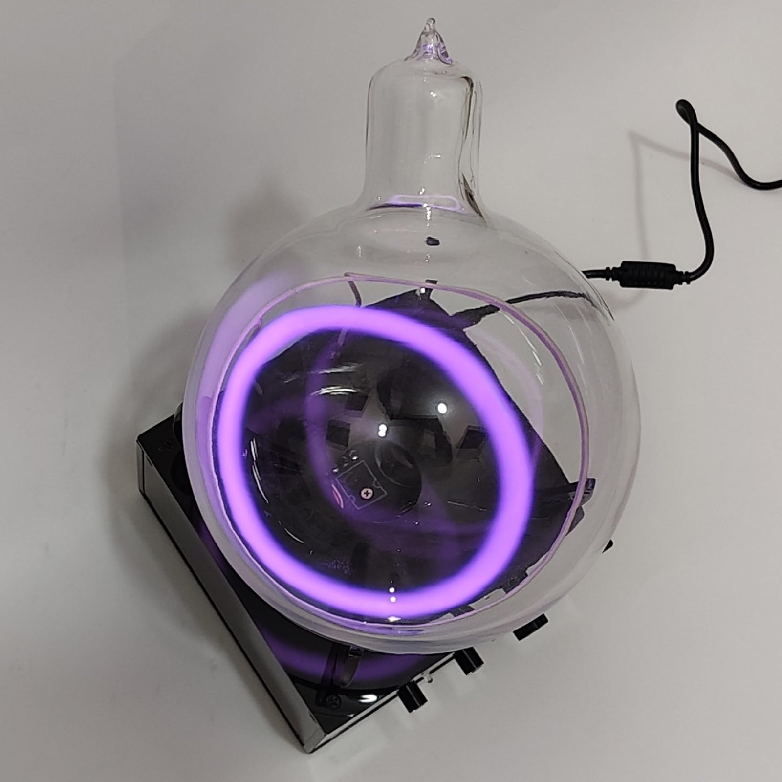 Esfera De Plasma con Circuito Toroidal, Excitador De Plasma DIY, Esfera De Vidrio De Xenón - Diámetro 16 Cm/6,3 Pulgadas, Ideal para Decoración De Fiestas