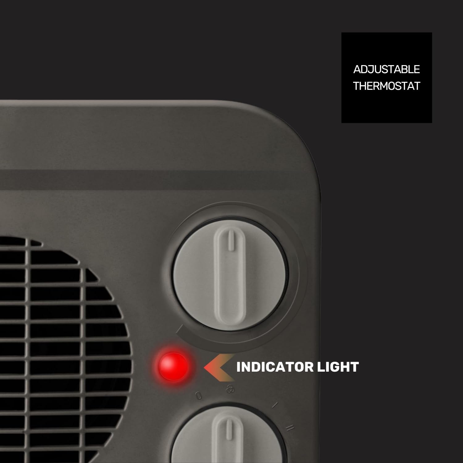 Taurus Tropicano Java 2100 IP Termoventilatore, Riscaldatore, 2 Impostazioni di Calore, 2000 W, Funzione Ventola, Termostato Regolabile, Spia Luminosa, Silenziosa, Grigio