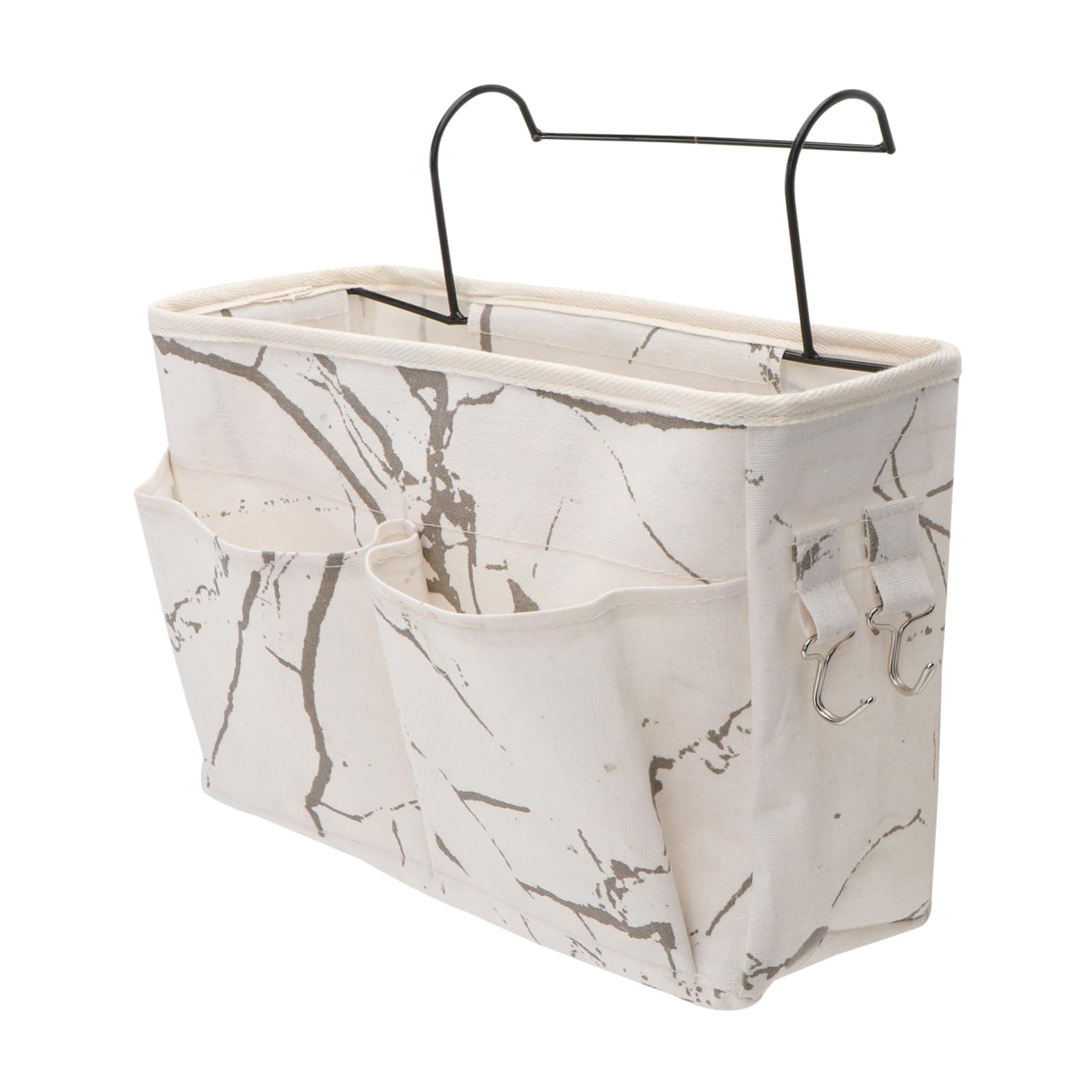 HOODANCOS Cotton Fabric Bedside Hanging Bag Multi-grid Design Bedroom Storage Strong Stylish Dorm Bunk Organizer