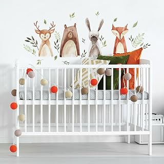 RoomMates RMK4020SCS Watercolor Woodland Critters Peel and Stick Wall De...