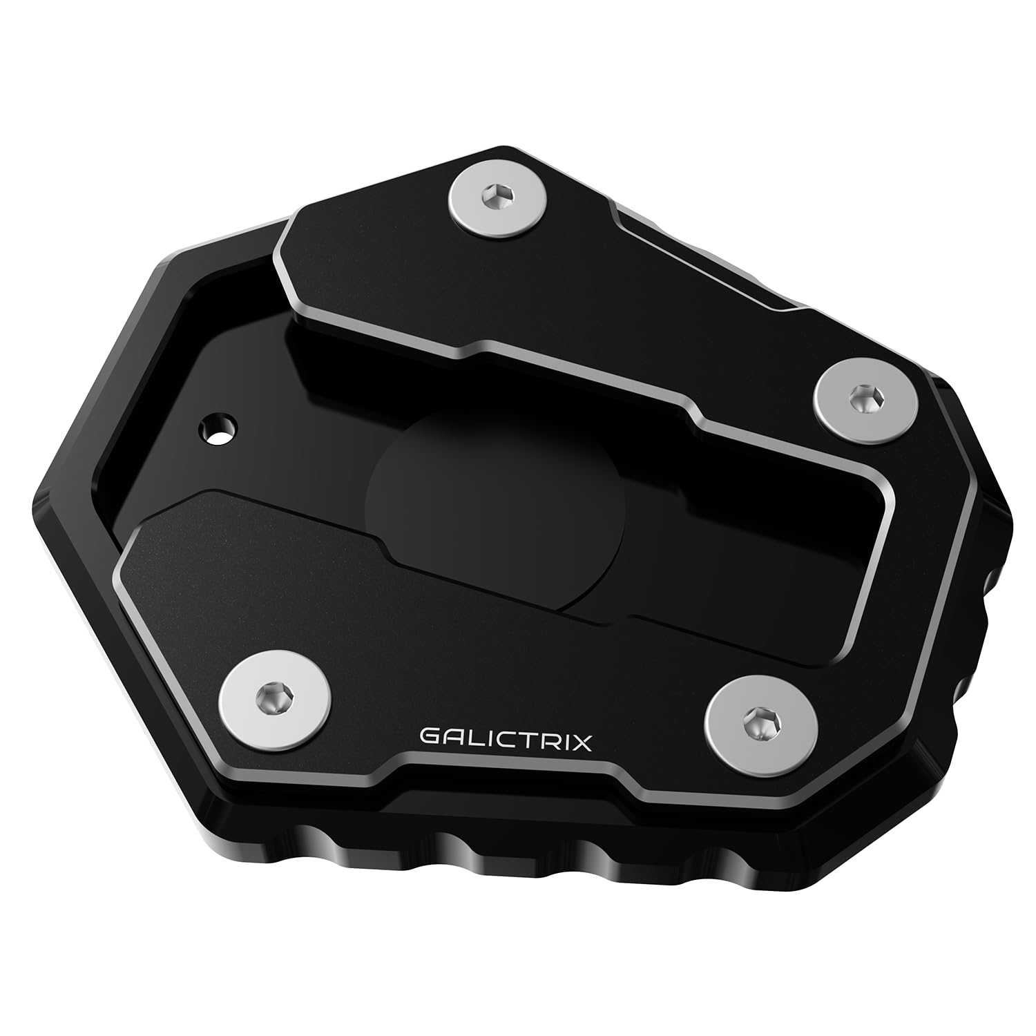 Compatible with BENELLI TRK 502X 702X 552X TRK502 TRK702 TRK552 Motorcycle Kickstand Pad Foot Side Stand Extension Enlarge Pad Support Plate (TypeA Black)