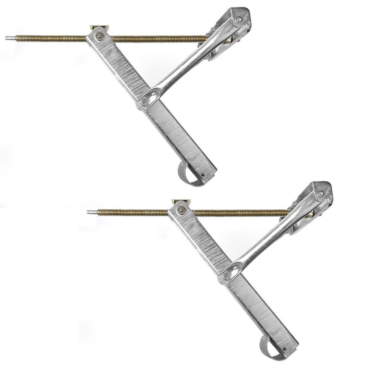 Preiswert&Gut 2x Wohnwagenstützen 625x457mm Trapezgewindespindel für Wohnmobil und Wohnwagen Stütze Kurbelstütze 4,3 kg Eckstütze – verzinkter Stahl Ausdrehstütze bis 500 kg Tragkraft