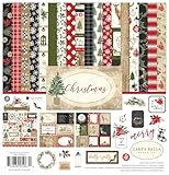 Carta Bella Paper Company CBCH89016 Christmas Collection Kit, red, Green, Black, tan