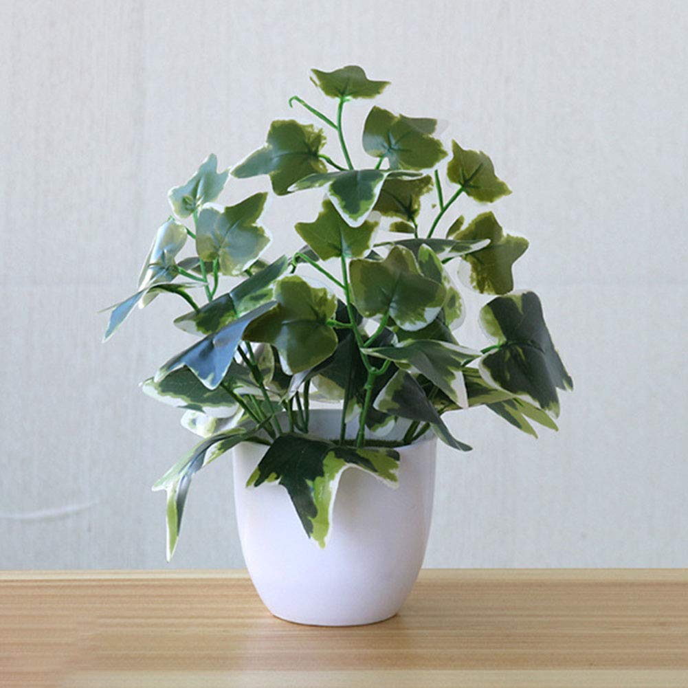 Bodhi2000 Pianta Artificiale In Plastica Con 7 Rami, 56 Foglie, Per Decorazione Casa E Ufficio