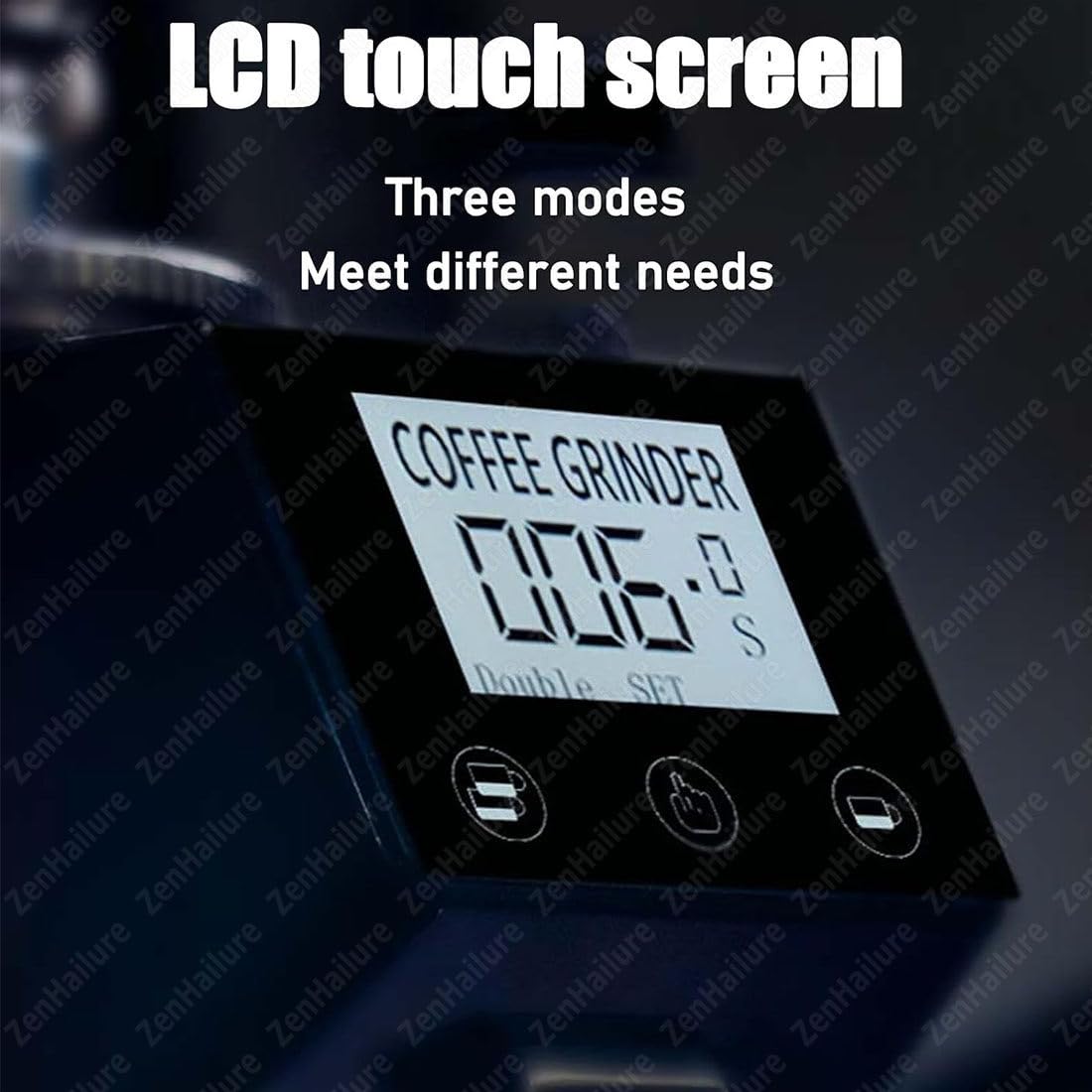 Młynek żarnowy z wyświetlaczem LCD i 3 trybami pracy White-1500ml