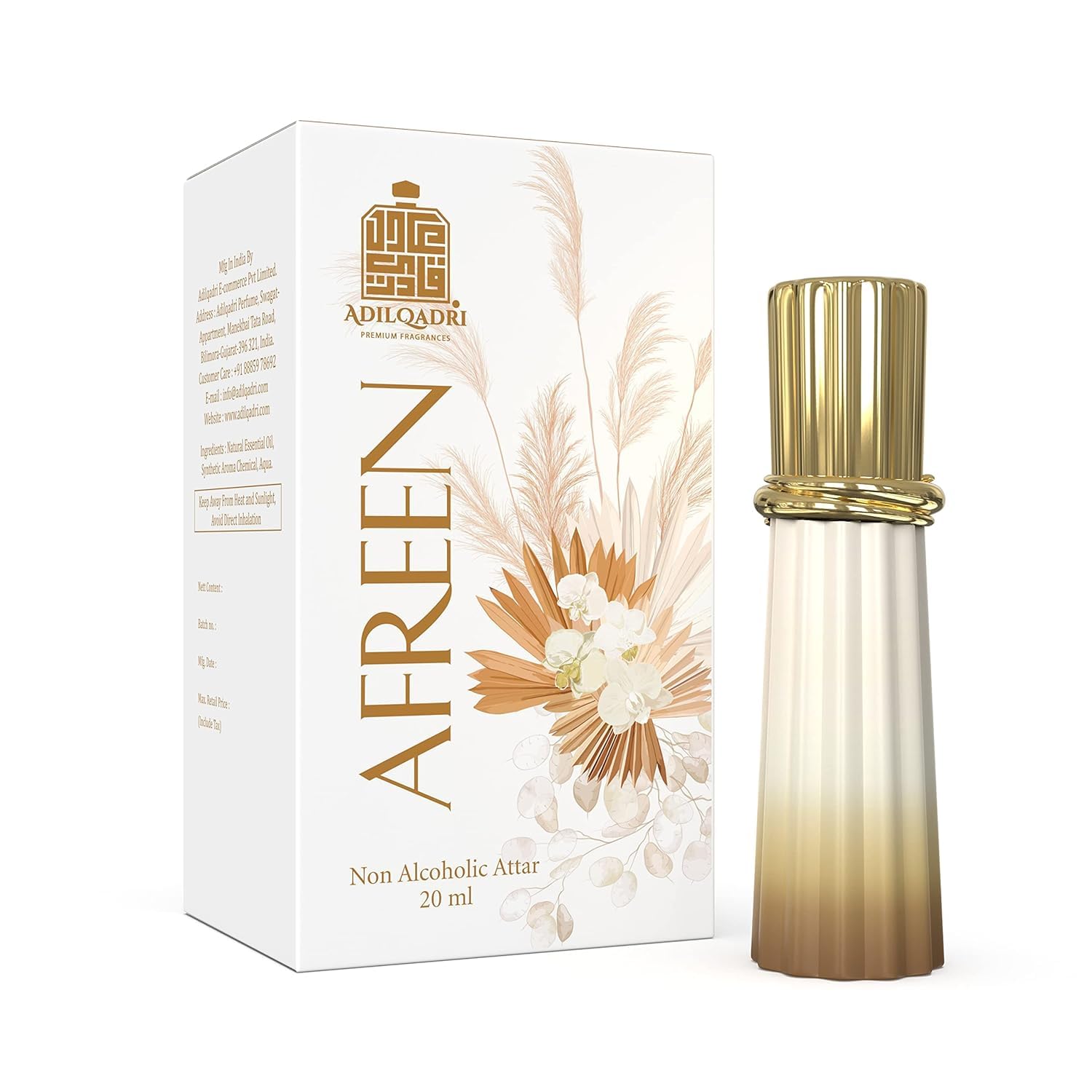 Generic Adil-qadri Afreen Luxury 100% Alcohol Free Long Lasting Fruity and Floral Fragrance Unisex Attar Perfume Long Lasting Fragrance Natural Distiled (20 Ml/0.6 Fl Oz)