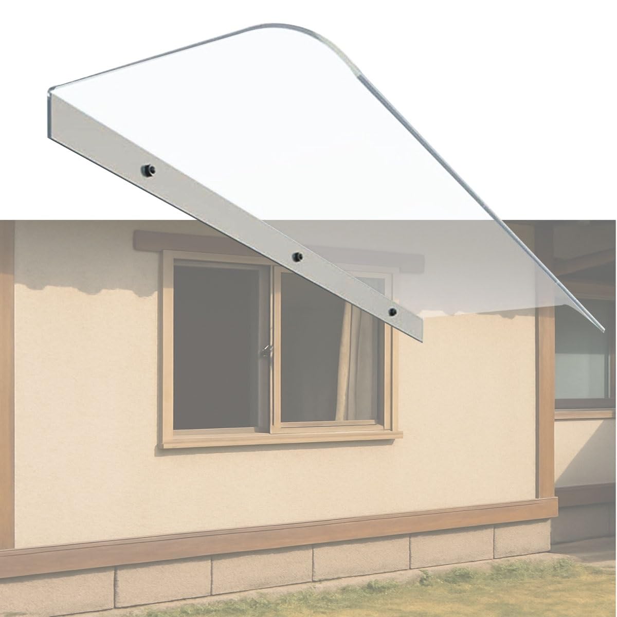 GJMSSMY Small Outdoor Canopy 30x35cm, 40x35cm, 80x45cm, 100x45cm - Modern Entry Door Awning, UV Protection, Rain & Snow Shield, Durable Polycarbonate (W30xD45cm)