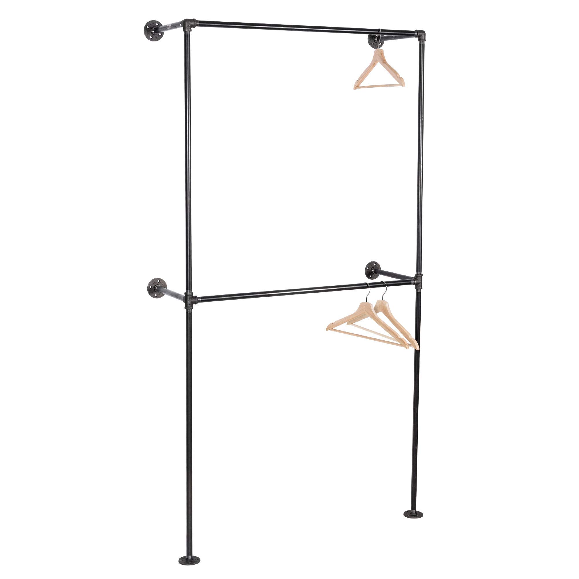 Buy PIPE DÉCOR Wall ed Industrial Pipe Clothing Rack, Commercial or