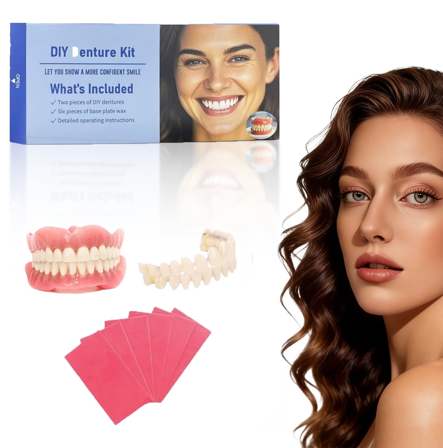 Kit de dentier à faire soi-même – Faux dents supérieures et inférieures