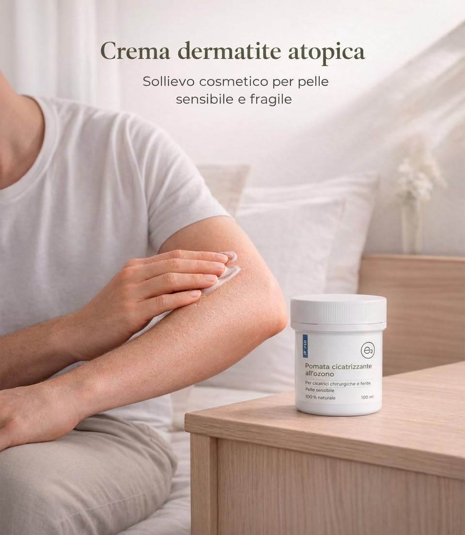 Pomada IP400 Olio di Oliva Vergine Extra Ozonizzato 500 ml crema dermatite atopica cicatrizzante ferite crema cicatrici chirurgiche ozoncreme olio per cicatrici chirurgiche con ozono naturale