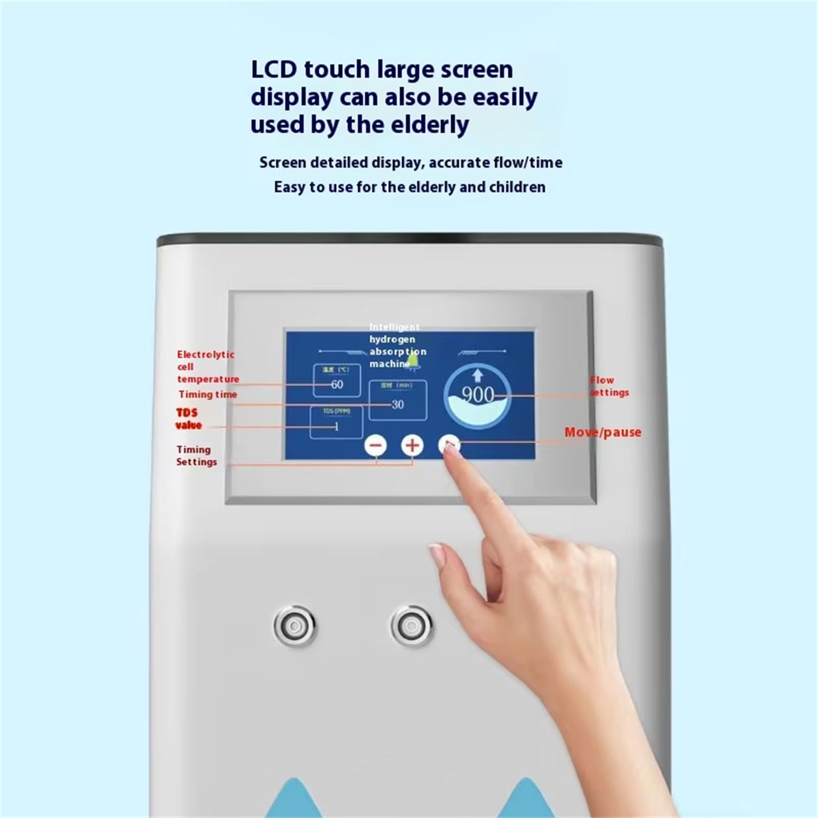 Inhalator wodoru, generator wodoru, H2 inhalacji z SPE/PEM, 99,99% wysokiej czystości, H2, generator wody wodór niski poziom hałasu, przepływ i czas regulowany pa