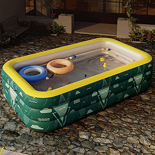 SHWYSHOP Tragbarer Lounge-Pool im Freien Dreischichtiges tragbares PVC-Easy-Set-Schwimmbecken Oberirdische Pools mit…