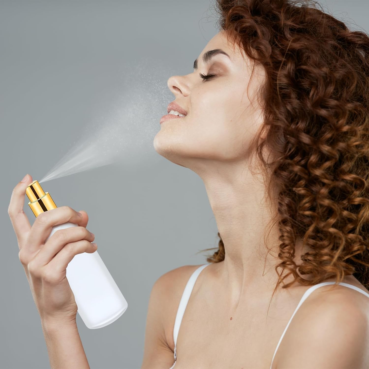 MALLOOM 100 ml Flacon Vaporisateur Vide Verre,20 Pièces flacons spray vide de voyage rechargeables et réutilisables pour les huiles essentielles,les cheveux,les parfums et le nettoyage (Jaune, blanc)