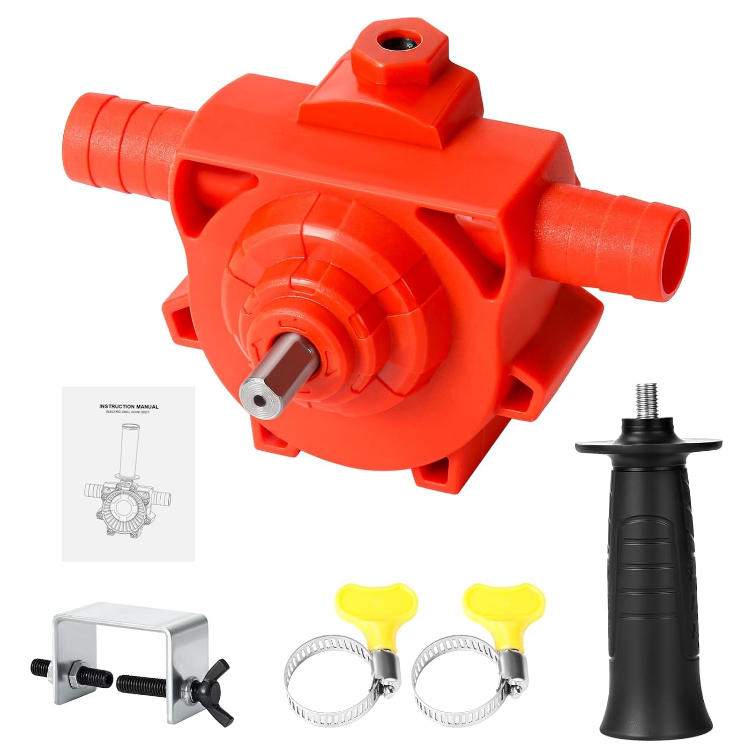 Electric Drill Pump for Water, Newly Upgraded Configuration with Instruction, Portable Water Pump, Quick Pumping Speed, Self-Priming Hand Pump for Home and Outdoor Applications-image-7