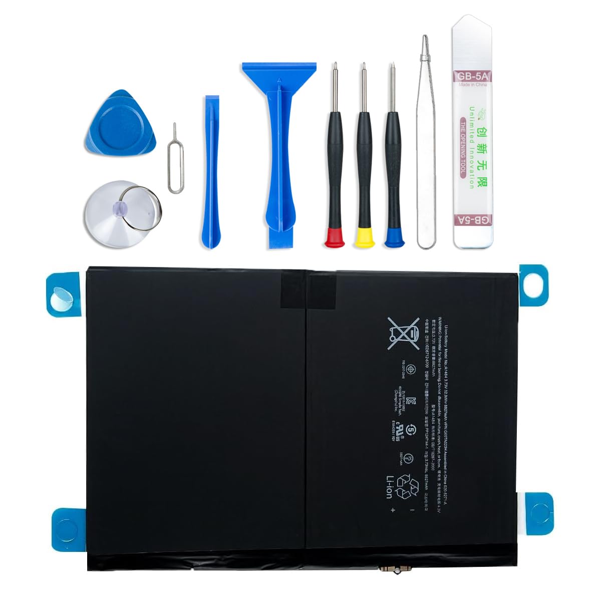 A1484 A1474 Batteria compatibile con iPad Air 1 iPad 5. 7. 8. 9. 5 7 8 9 A1474 A1475 A1476 A1822 A1823 A1893 A1954 A2197 A2198 A2200 A2270 A2428 A2429 A2430 con strumento di installazione
