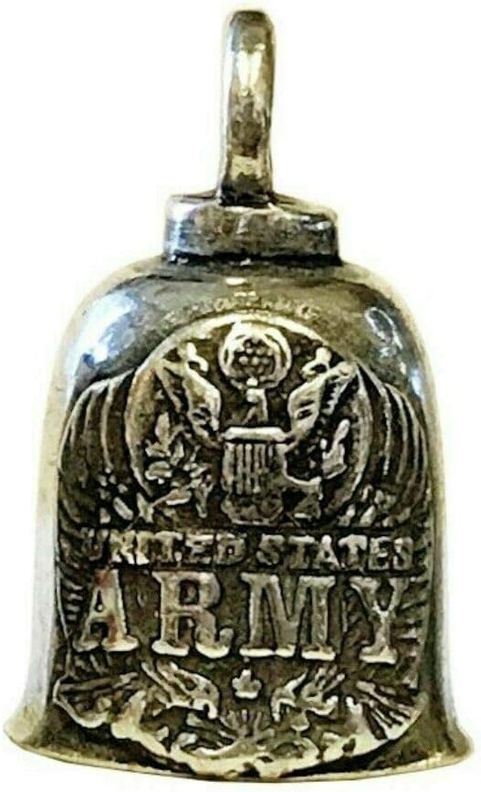 The Gremlin Bell US Army Military Pewter Good Luck Charm with Pouch and 2 Attachments and Story Card (US Army)