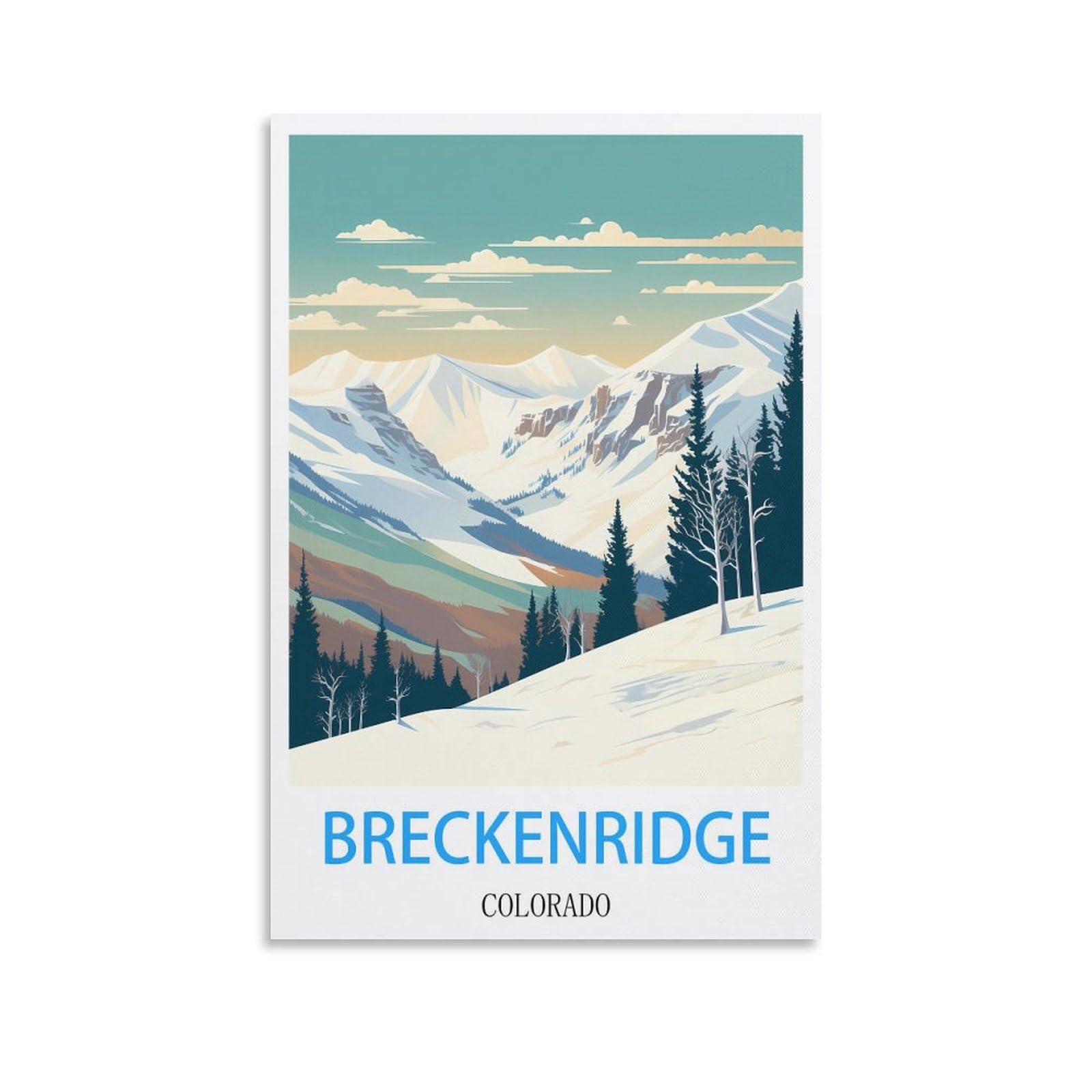 Metal Sign Tin Sign,Breckenridge Colorados,Cave Signs Art Plaque Poster Wall Decor for Home Kitchen Bar Club Coffee Shop Orchard Decoration 30x40cm