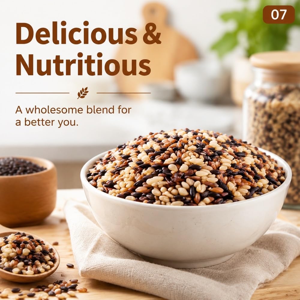500 g de mezcla de arroz integral multicolor, mezcla de cereales integrales recién descascarados