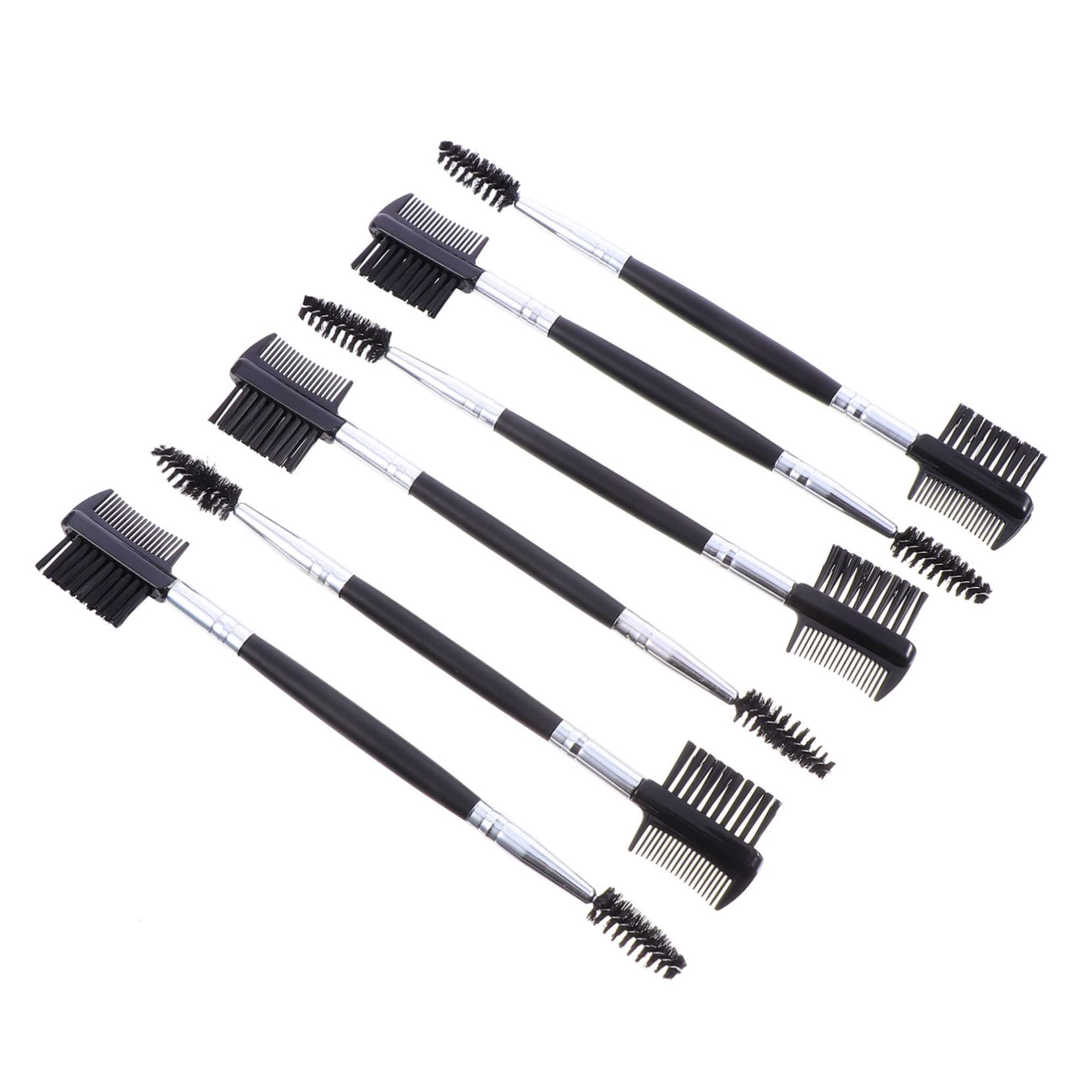 Baluue 6pc Eyebrow Brush Comb Kit Eyelash Brush and Curler for Brow Shape Lash Care